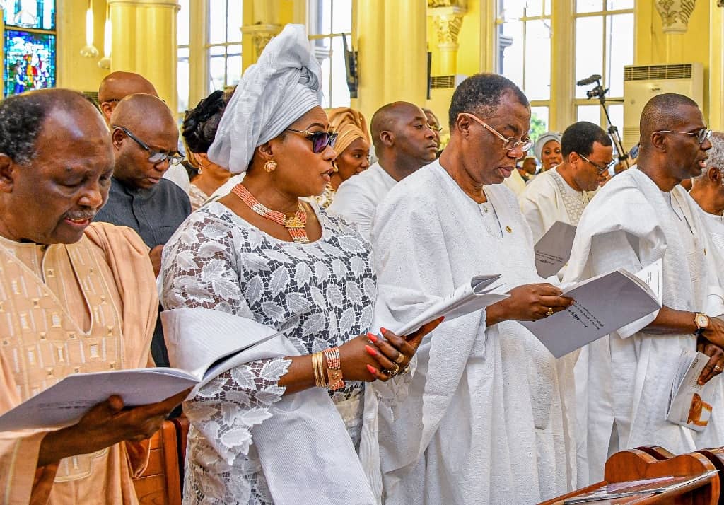 GOV SANWO-OLU ATTENDS COMMENDATION SERVICE OF LATE OTUNBA SUBOMI BALOGUN AT THE CATHEDRAL CHURCH OF CHRIST, MARINA, ON THURSDAY