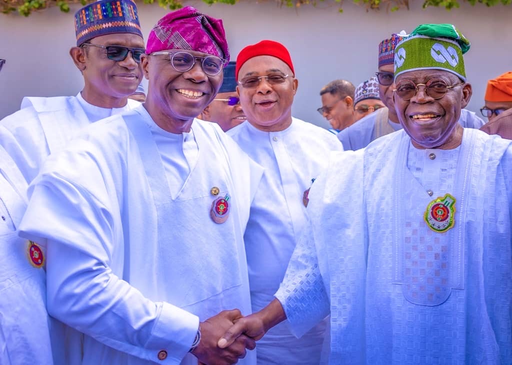 PRESIDENT TINUBU CONGRATULATES GOV. SANWO-OLU ON THE SUPREME COURT’S AFFIRMATION OF 2023 GOVERNORSHIP ELECTION VICTORY AT THE PGF MEETING
