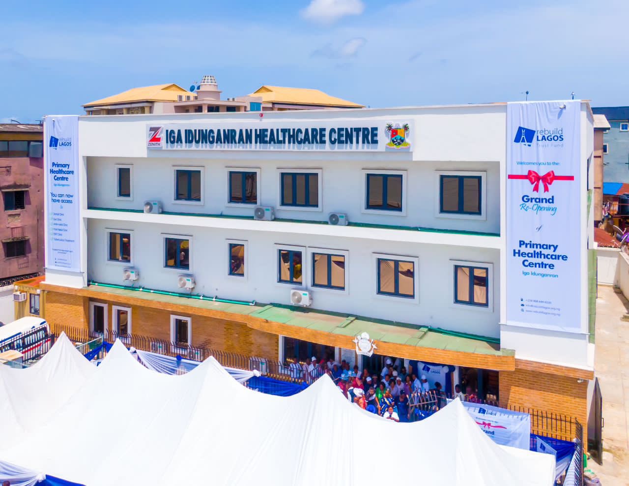 GOV SANWO-OLU OFFICIALLY REOPENED THE REDEVELOPED AND UPGRADED IGA IDUGANRAN PRIMARY HEALTHCARE CENTRE IN ISALE EKO